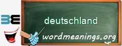 WordMeaning blackboard for deutschland